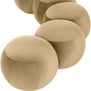 Meridian Apollo Camel Velvet Bench IMAGE 7