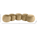  Color_Camel -- Apollo Camel Velvet Upholstered Bench IMAGE 9