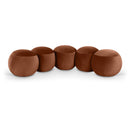  Color_Cognac -- Apollo Cognac Velvet Upholstered Bench IMAGE 1