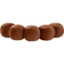  Color_Cognac -- Apollo Cognac Velvet Upholstered Bench IMAGE 4