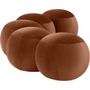  Color_Cognac -- Apollo Cognac Velvet Upholstered Bench IMAGE 5