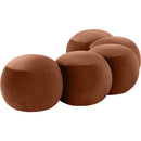  Color_Cognac -- Apollo Cognac Velvet Upholstered Bench IMAGE 6