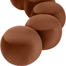  Color_Cognac -- Apollo Cognac Velvet Upholstered Bench IMAGE 7