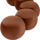 Meridian Apollo Cognac Velvet Bench IMAGE 7