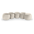  Color_Cream -- Apollo Cream Velvet Upholstered Bench IMAGE 1