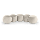  Color_Cream -- Apollo Cream Velvet Upholstered Bench IMAGE 1