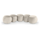 Meridian Apollo Cream Velvet Bench IMAGE 1