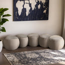  Color_Cream -- Apollo Cream Velvet Upholstered Bench IMAGE 2