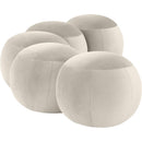  Color_Cream -- Apollo Cream Velvet Upholstered Bench IMAGE 5