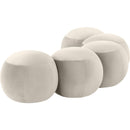  Color_Cream -- Apollo Cream Velvet Upholstered Bench IMAGE 6