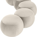 Meridian Apollo Cream Velvet Bench IMAGE 7