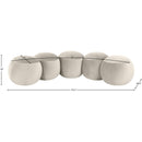Meridian Apollo Cream Velvet Bench IMAGE 9