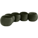  Color_Green -- Apollo Green Velvet Upholstered Bench IMAGE 3