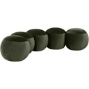 Meridian Apollo Green Velvet Bench IMAGE 3