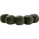  Color_Green -- Apollo Green Velvet Upholstered Bench IMAGE 4