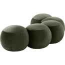 Meridian Apollo Green Velvet Bench IMAGE 6