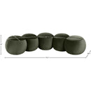 Meridian Apollo Green Velvet Bench IMAGE 9