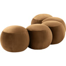 Meridian Apollo Saddle Velvet Bench IMAGE 6