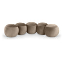 Meridian Apollo Taupe Velvet Bench IMAGE 1