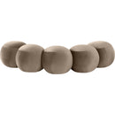  Color_Taupe -- Apollo Taupe Velvet Upholstered Bench IMAGE 4