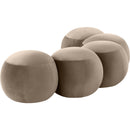  Color_Taupe -- Apollo Taupe Velvet Upholstered Bench IMAGE 6