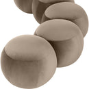  Color_Taupe -- Apollo Taupe Velvet Upholstered Bench IMAGE 7
