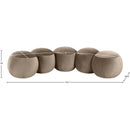  Color_Taupe -- Apollo Taupe Velvet Upholstered Bench IMAGE 9