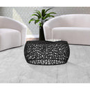  Meridian Priya Black Aluminum Coffee Table IMAGE 2