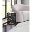  Meridian Priya Black Aluminum End Table IMAGE 2