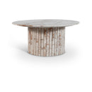  Meridian Genoa Cream Marble Coffee Table IMAGE 1