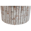  Meridian Genoa Cream Marble Coffee Table IMAGE 6