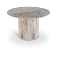  Color_Cream -- Genoa 48" Cream Marble Dining Table IMAGE 1