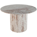  Meridian Genoa 48" Cream Marble Dining Table IMAGE 4