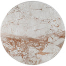  Color_Cream -- Genoa 48" Cream Marble Dining Table IMAGE 5