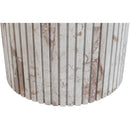  Color_Cream -- Genoa 48" Cream Marble Dining Table IMAGE 6