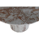  Meridian Genoa 48" Cream Marble Dining Table IMAGE 7