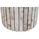  Meridian Genoa Cream Marble End Table IMAGE 6