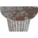  Meridian Genoa Cream Marble End Table IMAGE 7