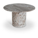  Color_Brown -- Genoa 48" Brown Marble Dining Table IMAGE 1