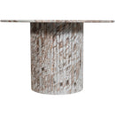  Color_Brown -- Genoa 48" Brown Marble Dining Table IMAGE 3