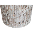  Color_Brown -- Genoa 48" Brown Marble Dining Table IMAGE 6
