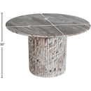  Color_Brown -- Genoa 48" Brown Marble Dining Table IMAGE 7