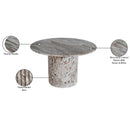  Color_Brown -- Genoa 48" Brown Marble Dining Table IMAGE 8