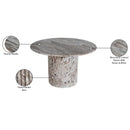 Meridian Genoa Brown Marble Dining Table IMAGE 8