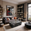  Meridian Bolzano Black Marble Coffee Table IMAGE 2