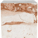  Meridian Bolzano Cream Marble End Table IMAGE 3