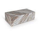  Meridian Bolzano Brown Marble Coffee Table IMAGE 1