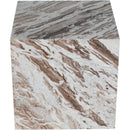  Meridian Bolzano Brown Marble End Table IMAGE 4