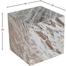  Meridian Bolzano Brown Marble End Table IMAGE 6