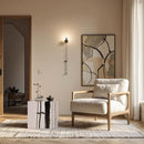  Meridian Bolzano Black Marble End Table IMAGE 2